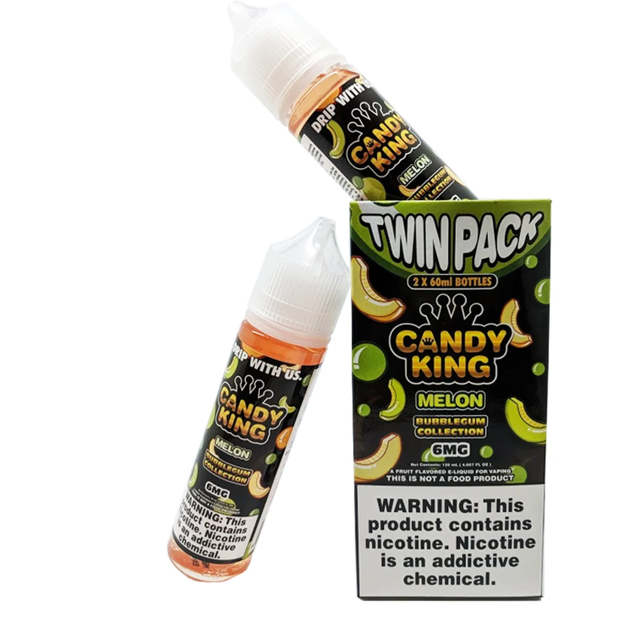 Melon by Candy King Bubblegum Collection - Twin Pack - 2x 60mL