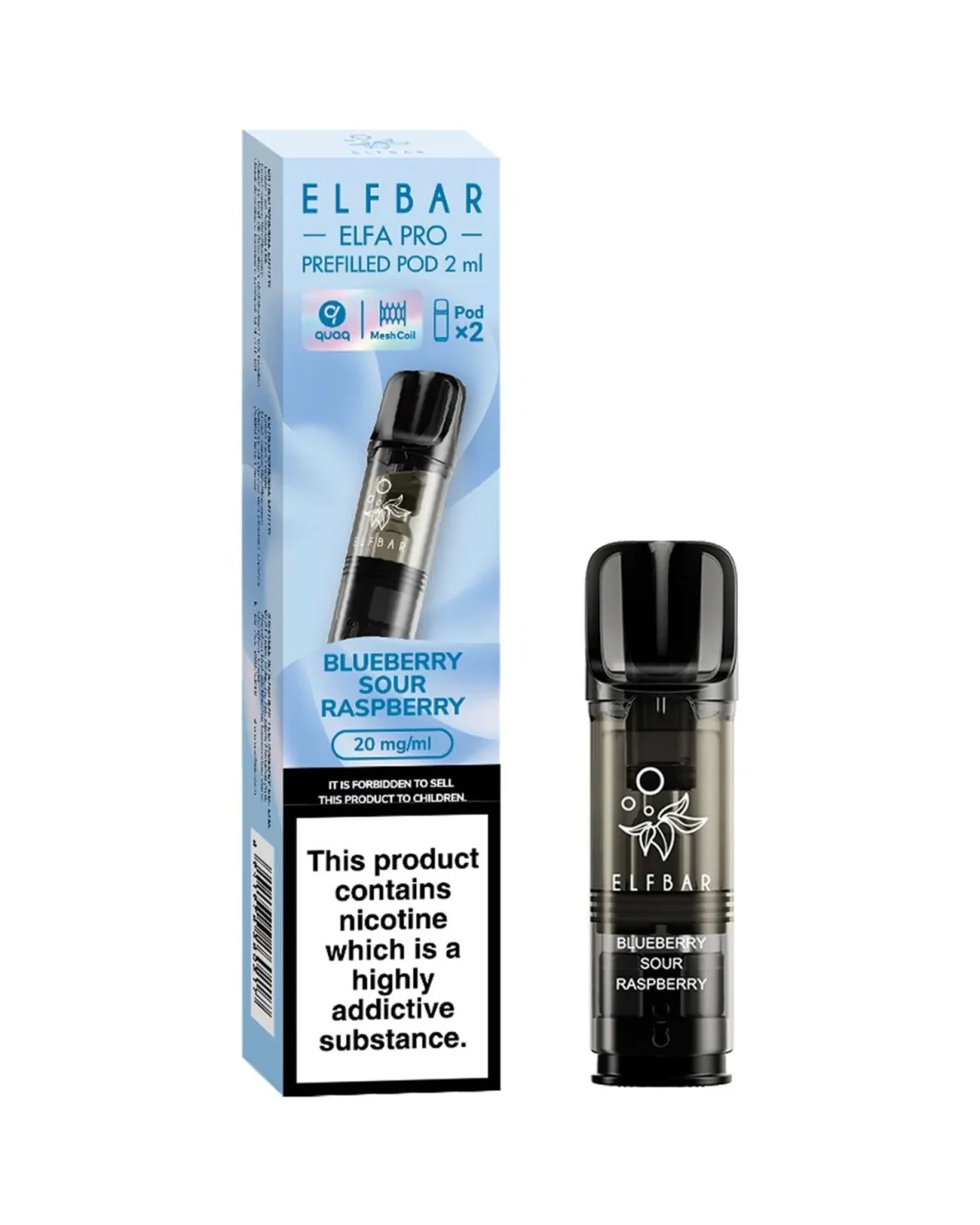 Blueberry Sour Raspberry Elf Bar Elfa Pro Pods (x2) - Image 2