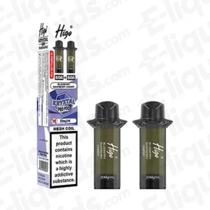 Higo Krystal Pro 600 Blueberry Raspberry Cherry Prefilled Pods 2 Pack
