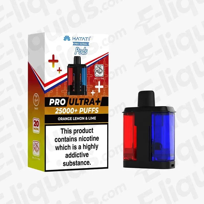 Hayati Pro Ultra+ 25K Orange Lemon Lime Prefilled Pods