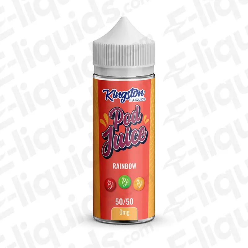 Kingston Rainbow Pod Juice 50/50 100ml Shortfill Vape Juice