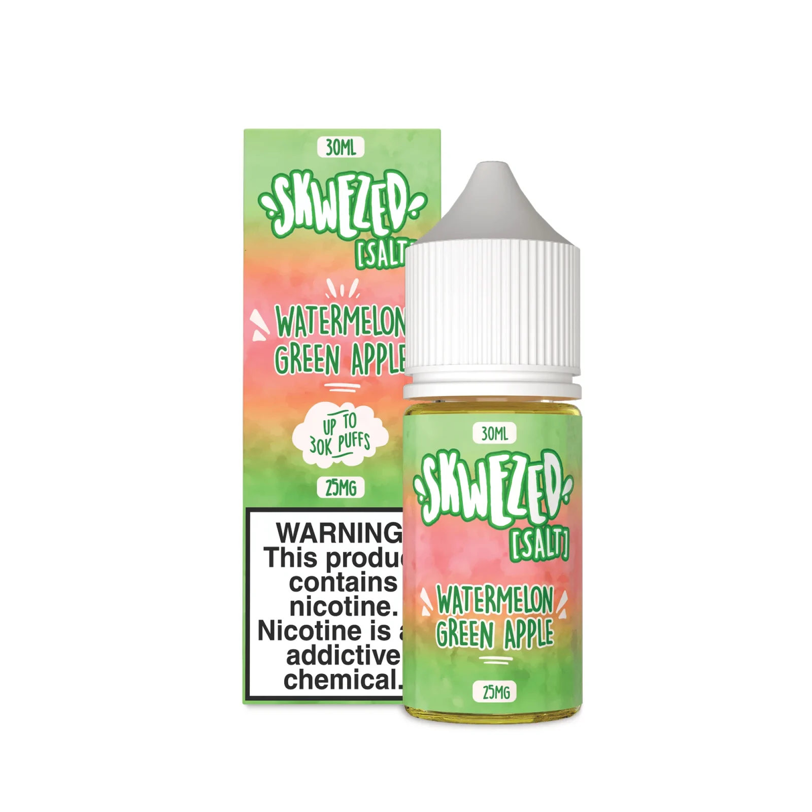 Watermelon Green Apple (Sour Summer Splash) SALT - Skwezed - 30mL