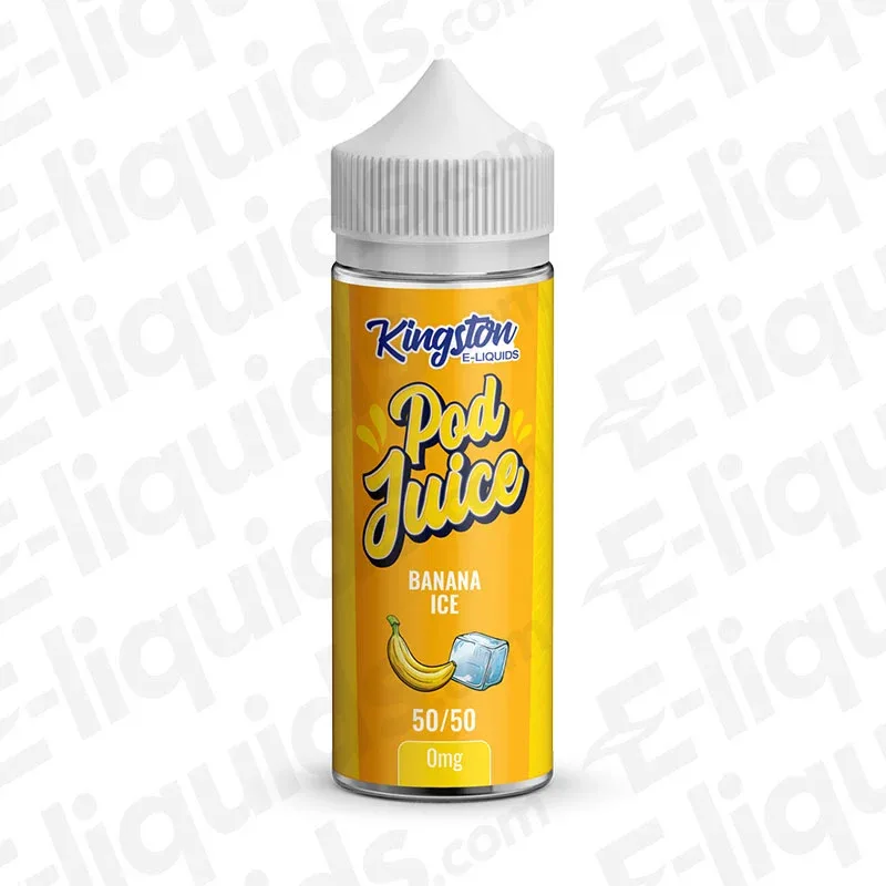 Kingston Banana Ice Pod Juice 50/50 100ml Shortfill Vape Juice