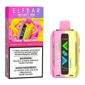 Elf Bar MixArt 40K Disposable Vape Device - Pineapple Peach Ice 20ml