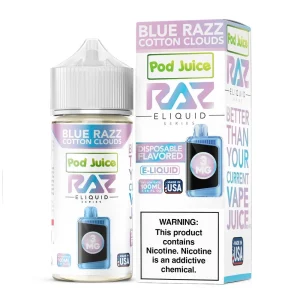 Blue Razz Cotton Clouds | Pod Juice x RAZ | 100mL
