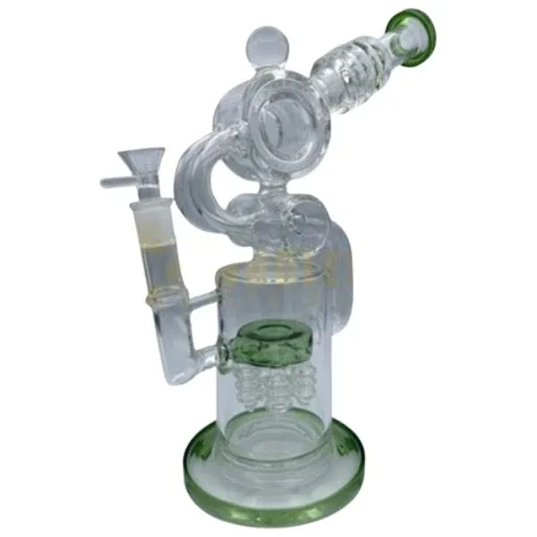 O Shaped Percolator Glass Water Pipe - Image 2