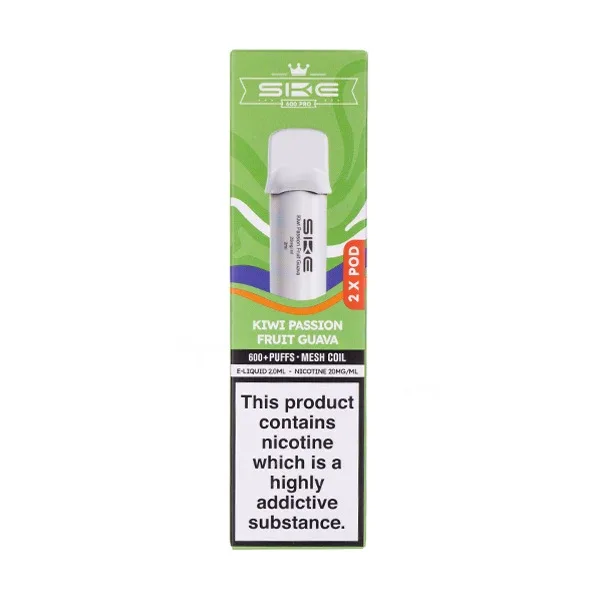 Kiwi Passionfruit Guava Crystal 600 Pro Prefilled Pods by SKE