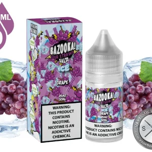 Ice Grape BAZOOKA SOUR STRAWS SALT 30ml