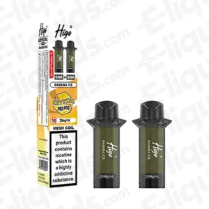 Higo Krystal Pro 600 Banana Ice Prefilled Pods 2 Pack