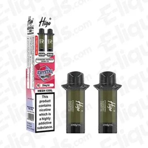 Higo Krystal Pro 600 Strawberry Raspberry Cherry Ice Prefilled Pods 2 Pack