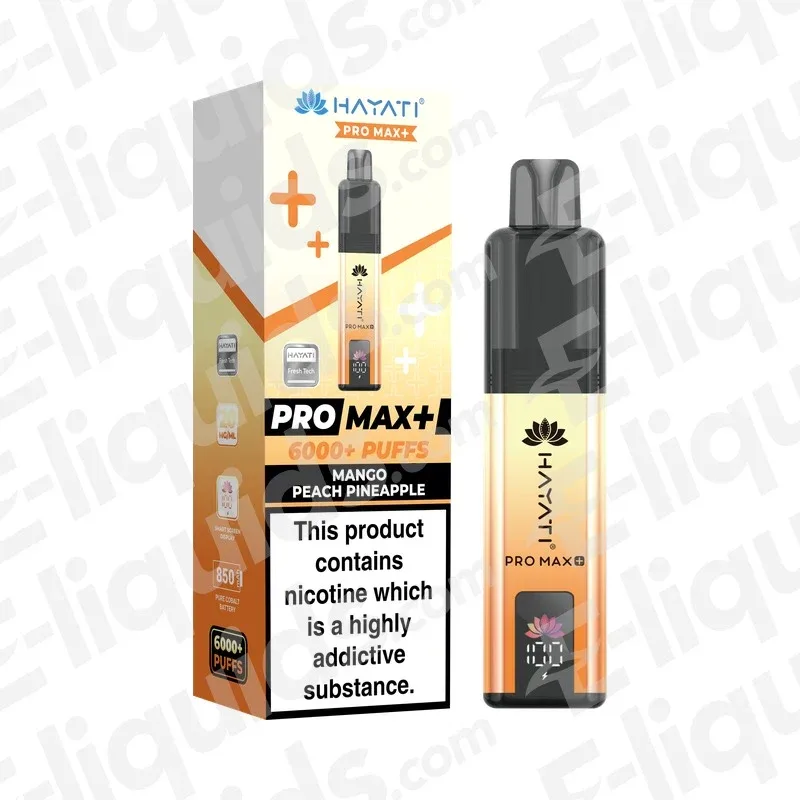 Hayati Pro Max+ 6K Mango Peach Pineapple Prefilled Pod Kit