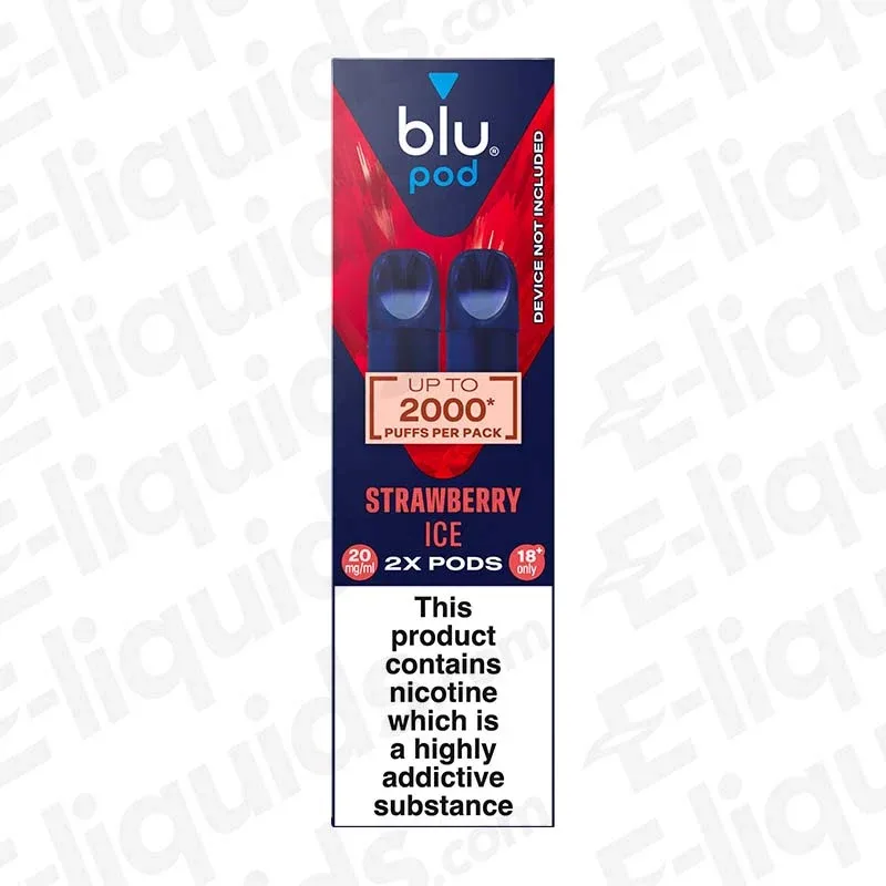 Blu Bar Blu Box Strawberry Ice Prefilled Pods (Pack of 2)