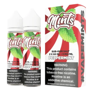 MINTS Peppermint Eliquid by Mints Vape Co. (Freebase) – 120mL (2x60mL Bottles)