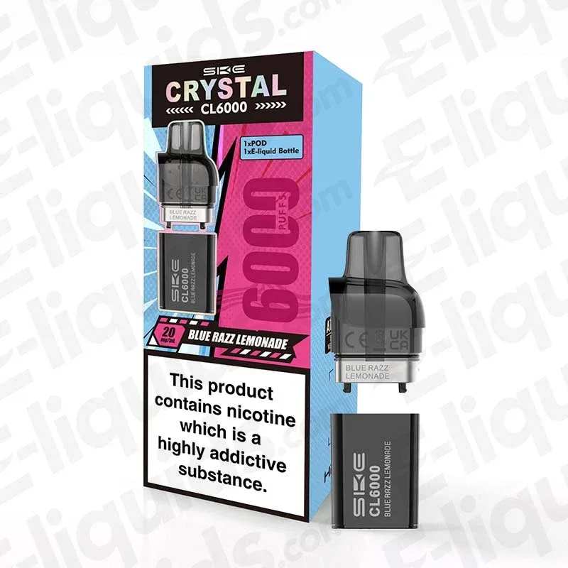 SKE Crystal CL6000 Blue Razz Lemonade Prefilled Pod