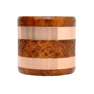 EC420 Weaving Wood Style 63mm 4 Piece Grinder - Orange/Copper