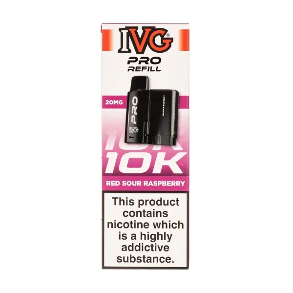 Red Sour Raspberry Pro 12 Prefilled Pod + Refill by IVG - Image 2