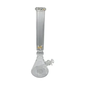 18.5" Heavy Duty Glass Beaker Water Pipe with Ice Catcher and Color Accent