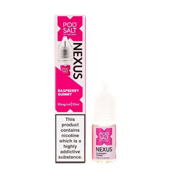 Raspberry Gummy Nic Salt E-Liquid by Pod Salt Nexus