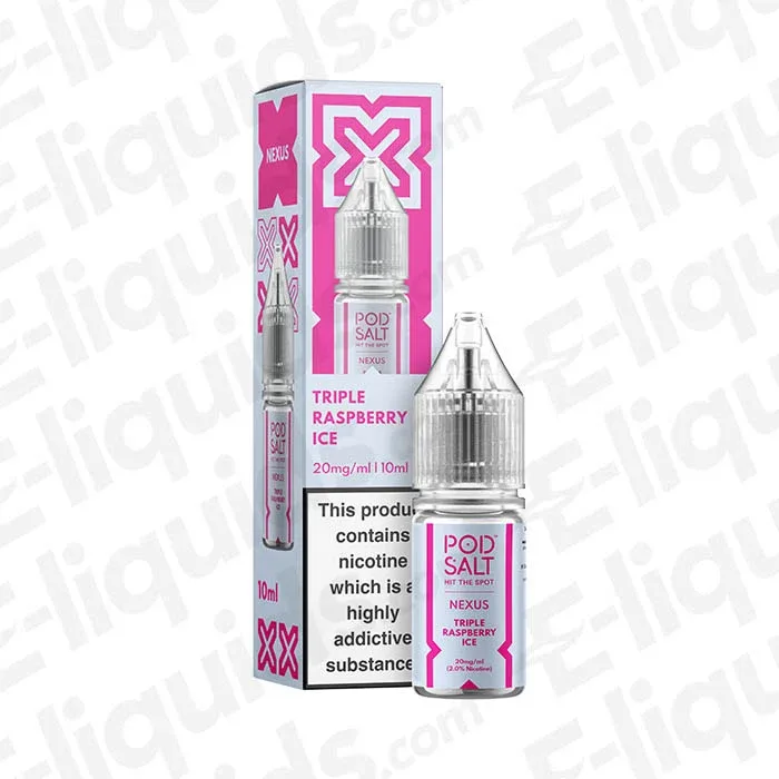 Pod Salt Nexus Triple Raspberry Ice Nic Salt
