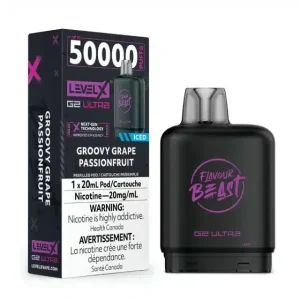 Level X Flavour Beast G2 Ultra Groovy Grape Passionfruit Iced (6/box)