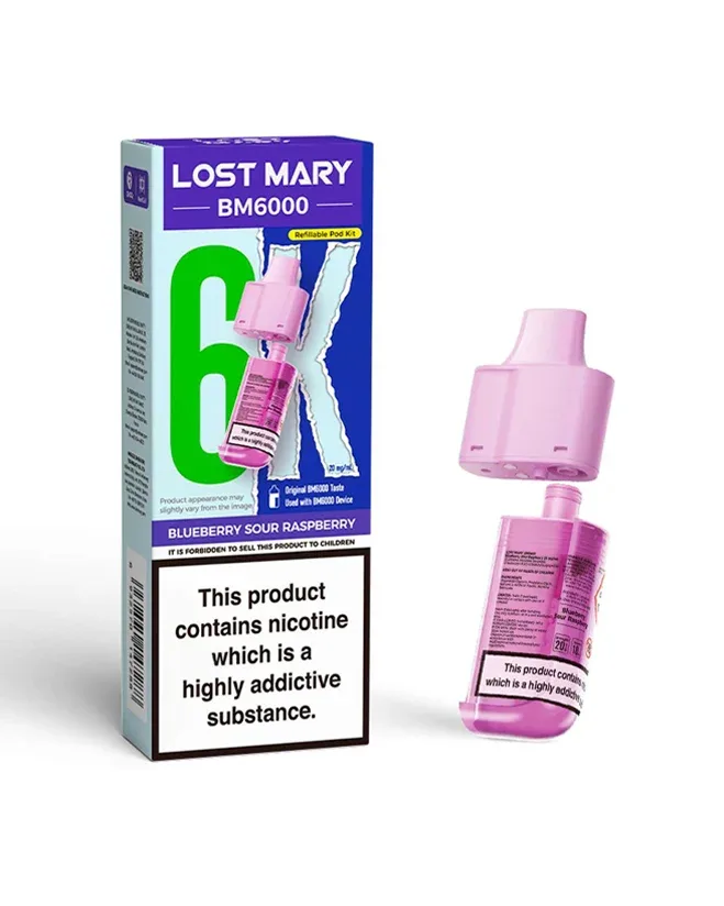 Blueberry Sour Raspberry Lost Mary BM6000 Refill Pod - Image 2