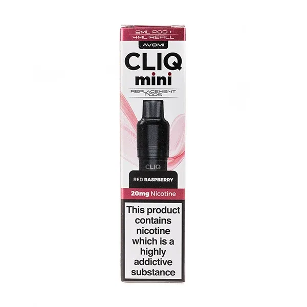 Red Raspberry Cliq Mini Prefilled Pod + Refill by Avomi