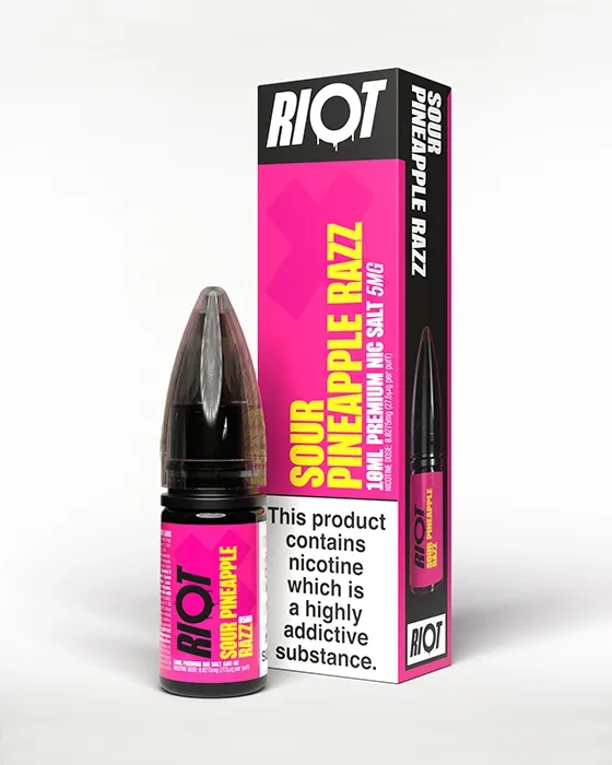 Sour Pineapple Razz Nic Salt E-Liquid - Riot X - Image 2