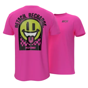 Connex T-Shirt: Acid Smiley Pink
