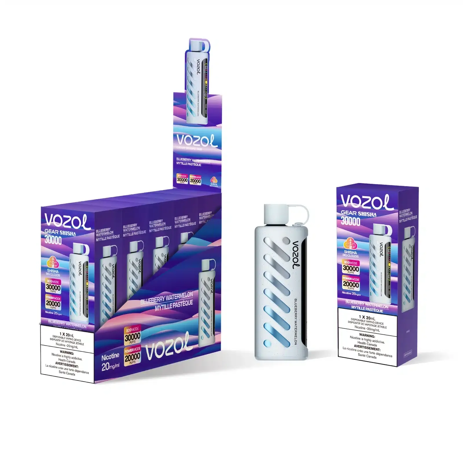 Vozol Gear Shisha Disposable Blueberry Watermelon
