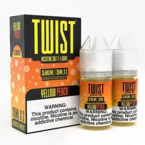 Twist E-Liquid Salts - Yellow Peach - 30ml (x2) | Only $19.99