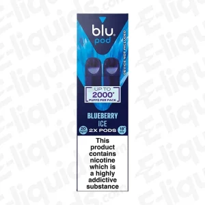 Blu Bar Blu Box Blueberry Ice Prefilled Pods (Pack of 2)