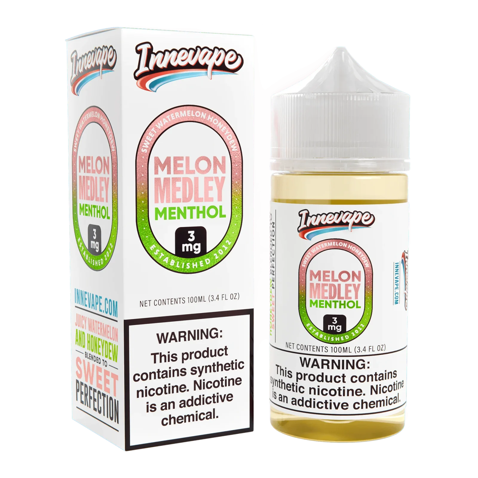 Melon Medley Menthol - Innevape E-Liquids - 100mL