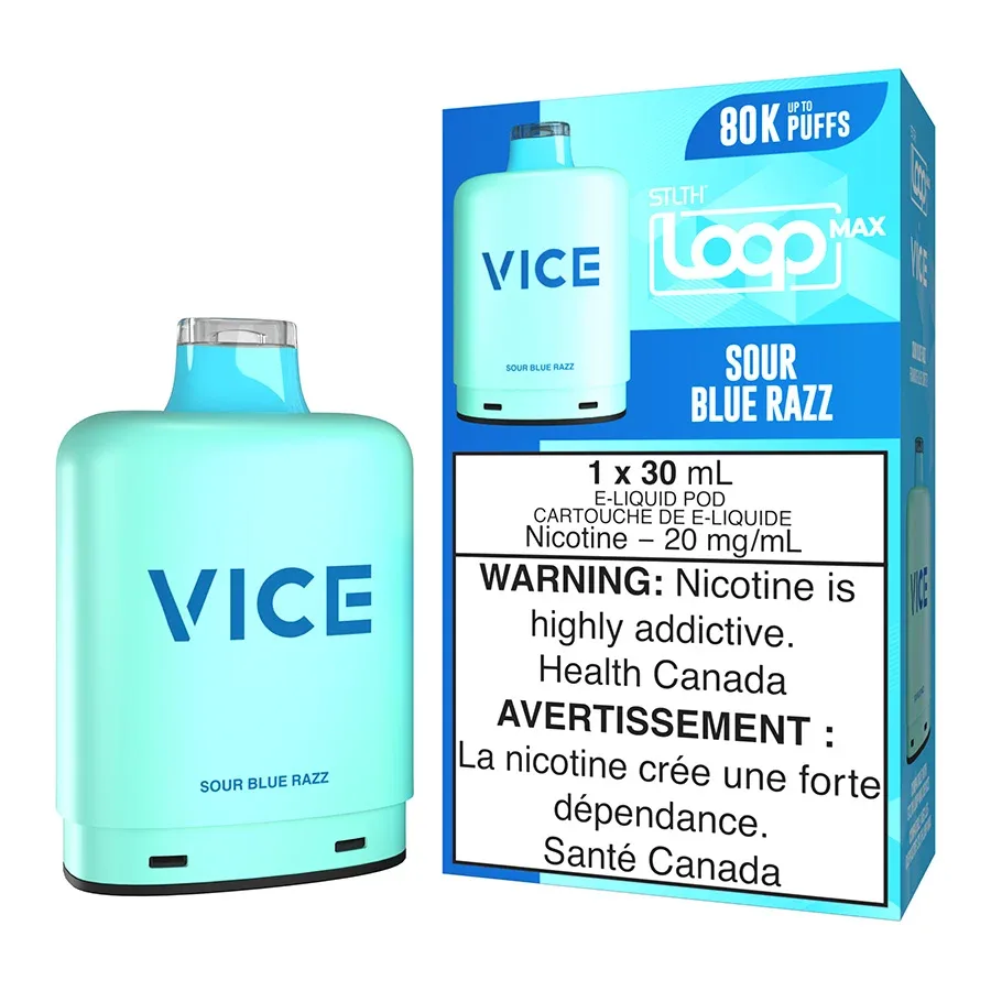 STLTH Loop Max x Vice E-Liquid Pod Pack - Sour Blue Razz 30ml
