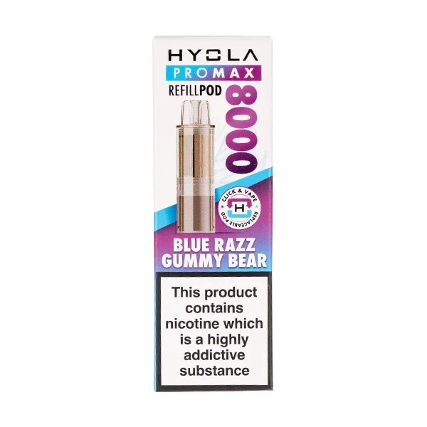 Blue Razz Gummy Bear Pro Max 8000 Prefilled Pod + Refill by Hyola