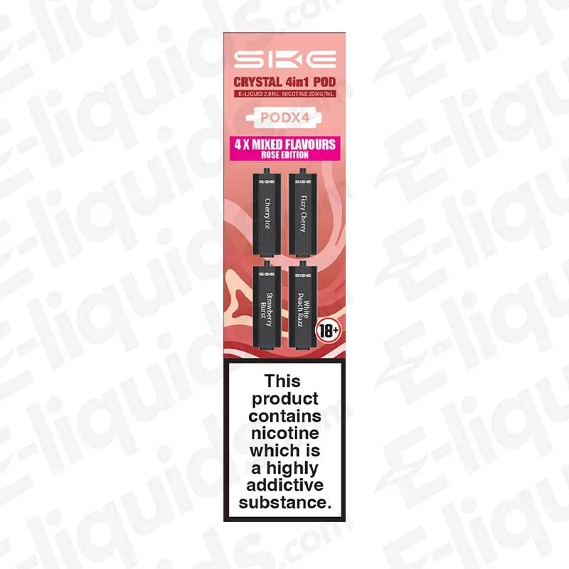 SKE Crystal 2400 4-in-1 Rose Edition Mixed Flavour Prefilled Pod