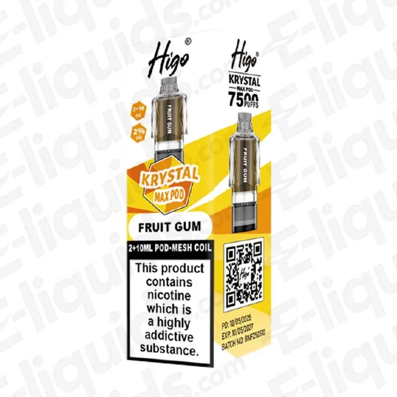 Higo Krystal Max Fruit Gum Prefilled Pods
