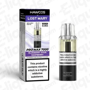HAWCOS x Lost Mary Pro Max 7000 Blueberry Razz Gami Prefilled Pod