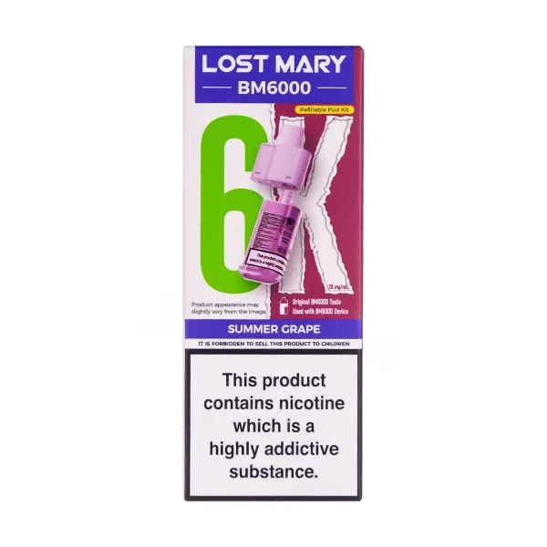 Summer Grape BM6000 Prefilled Pod + Refill by Lost Mary