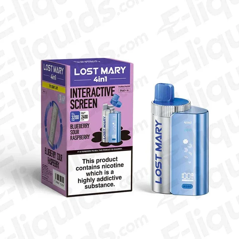 Lost Mary 4 in 1 Blue Sour Raspberry Prefilled Pod Kit