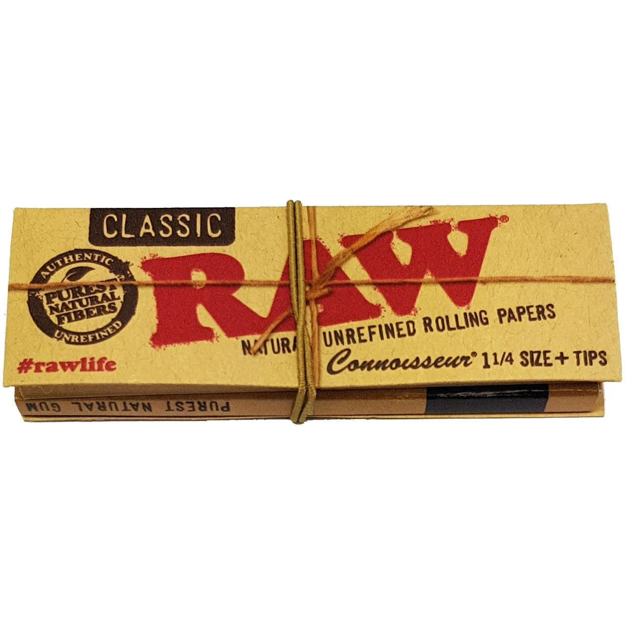 RAW Connoisseur Classic 1 1/4 Rolling Papers + Tips