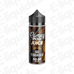 Ramsey E-Liquids OG Tobacco Ramsey Pod Juice 100ml Shortfill Vape Juice
