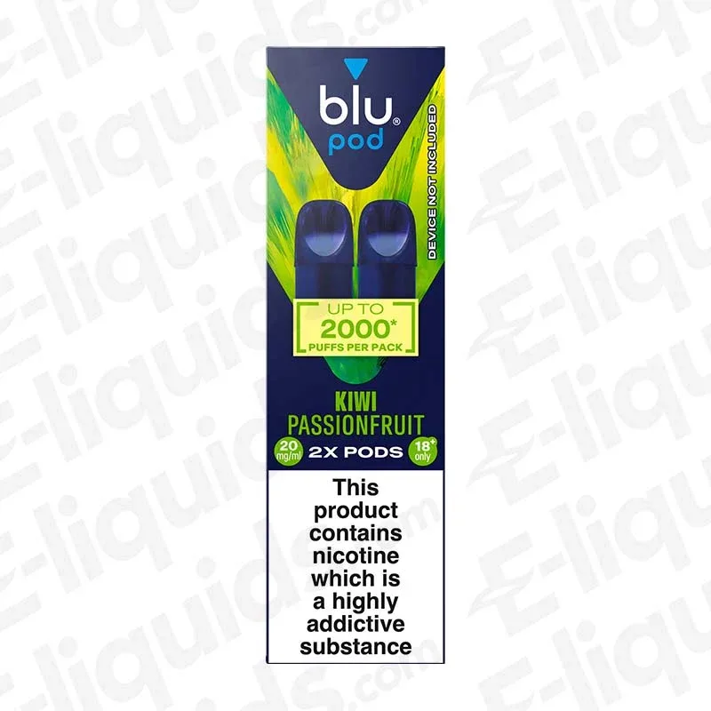 Blu Bar Blu Box Kiwi Passionfruit Prefilled Pods (Pack of 2)
