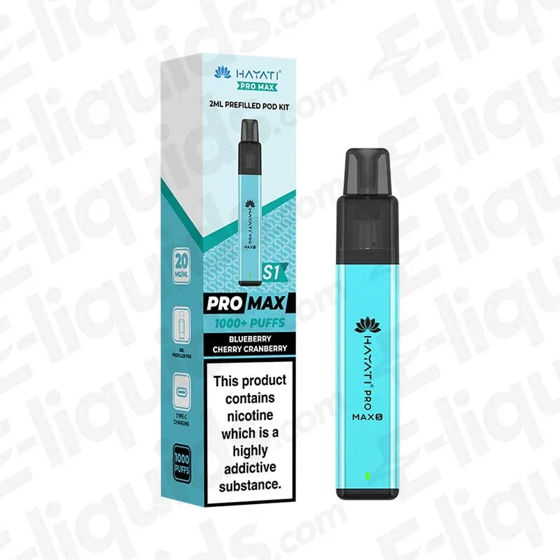 Hayati Pro Max S1 Blueberry Cherry Cranberry Prefilled Pod Kit