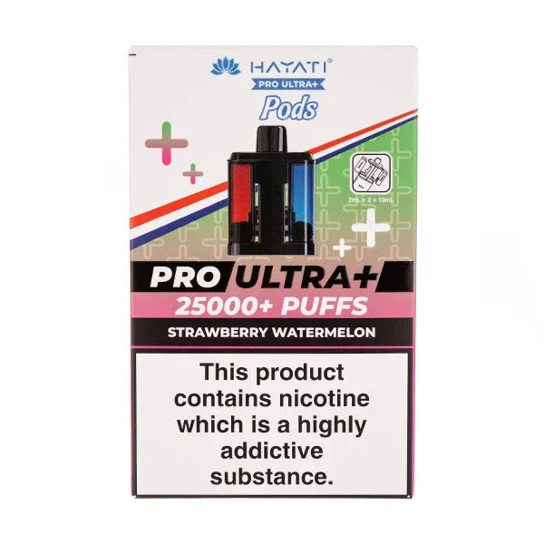 Strawberry Watermelon Pro Ultra Plus 25k Prefilled Pod + Refill by Hayati
