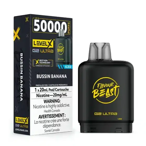 Level X Flavour Beast G2 Ultra Bussin Banana Iced (6/box)