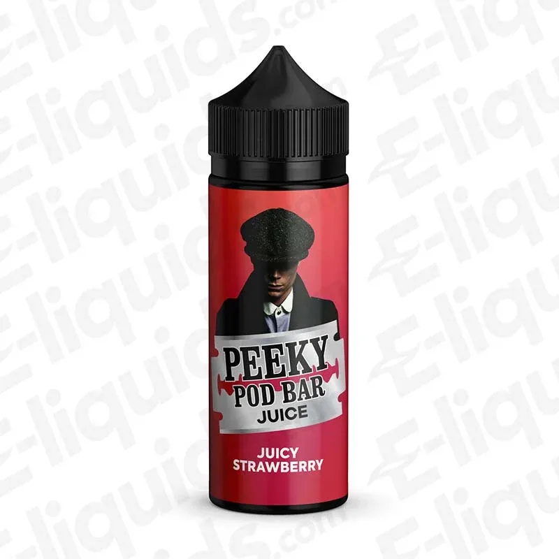 Peeky Pod Bar Juicy Strawberry 50/50 100ml Shortfill