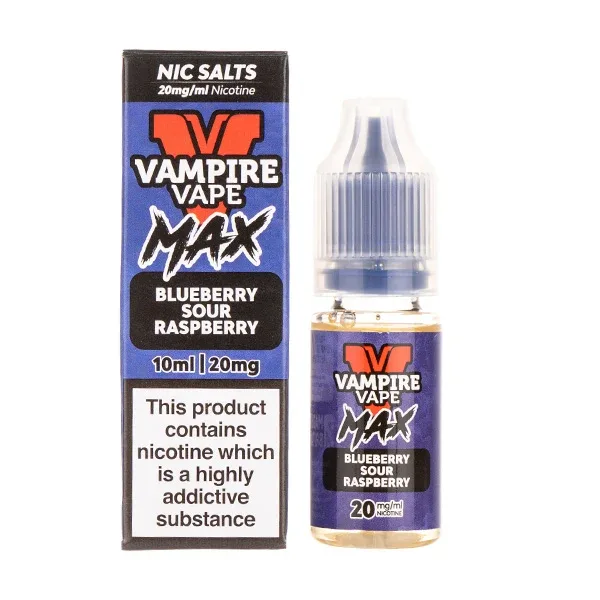 Blueberry Sour Raspberry Nic Salt E-Liquid by Vampire Vape Max - Image 2