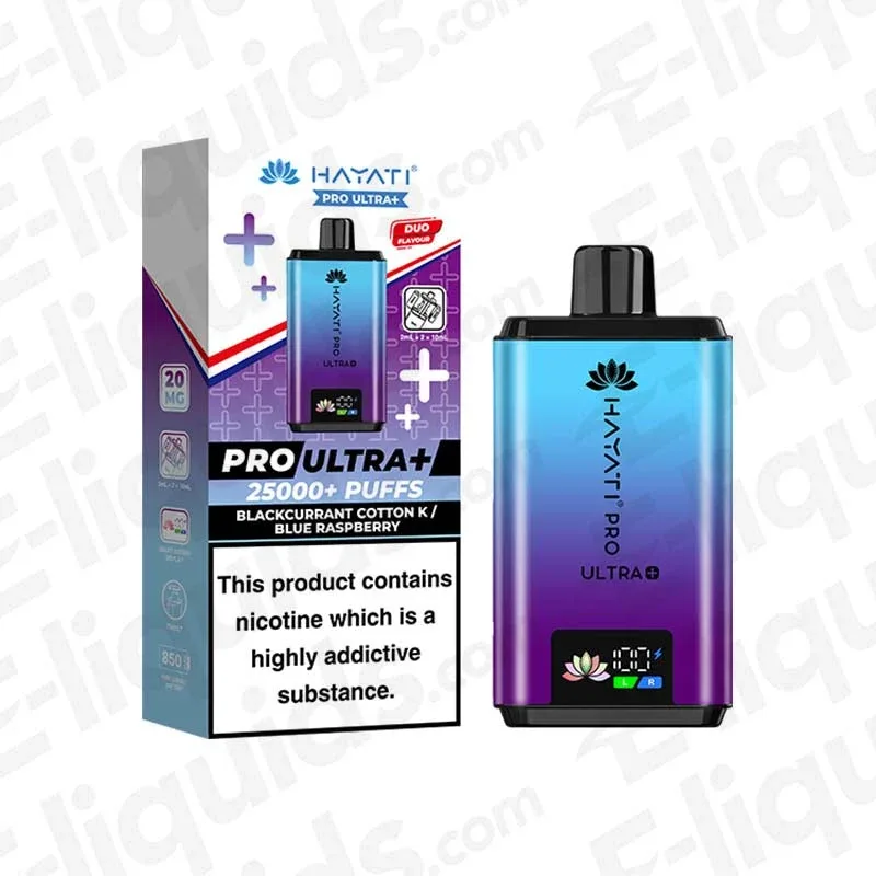 Hayati Pro Ultra+ 25K Blackcurrant Cotton K / Blue Raspberry Prefilled Pod Kit