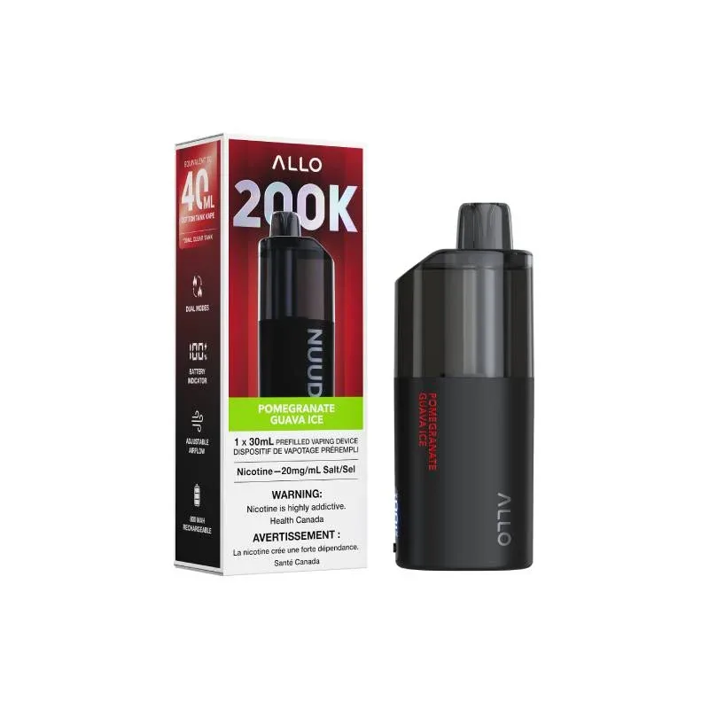 ALLO NUUD 200K Disposable Vape - Pomegranate Guava Ice