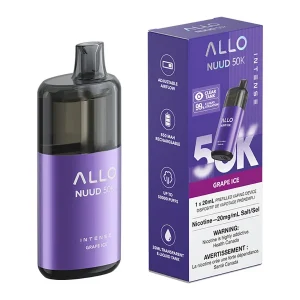 Allo Intense Nuud 50K Disposable Vape Device - Grape Ice 20ml